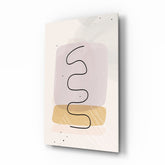 Abstract Shapes Glass Wall Art.